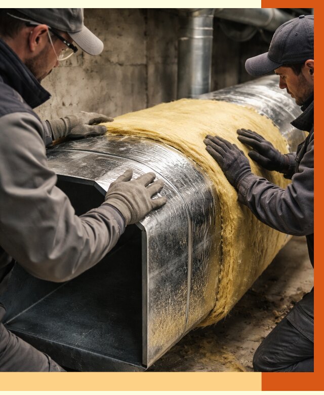 Утепление воздуховодов в Котельниках от 4460 руб. — теплоизоляция вентиляции | ТепломастерКтн