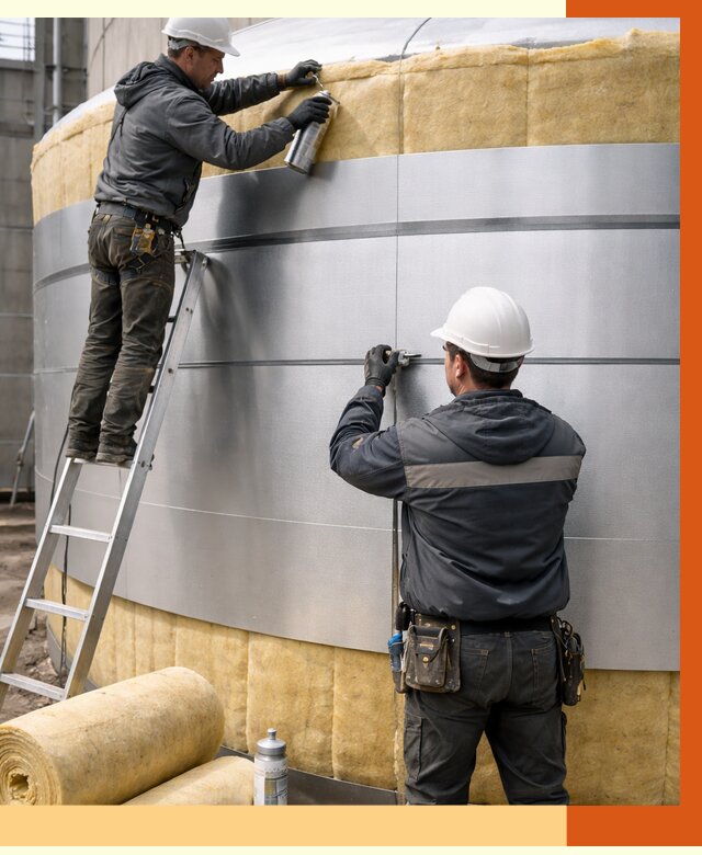 Утепление цистерны в Котельниках пенополиуретаном от 15396 руб. под ключ | ТепломастерКтн