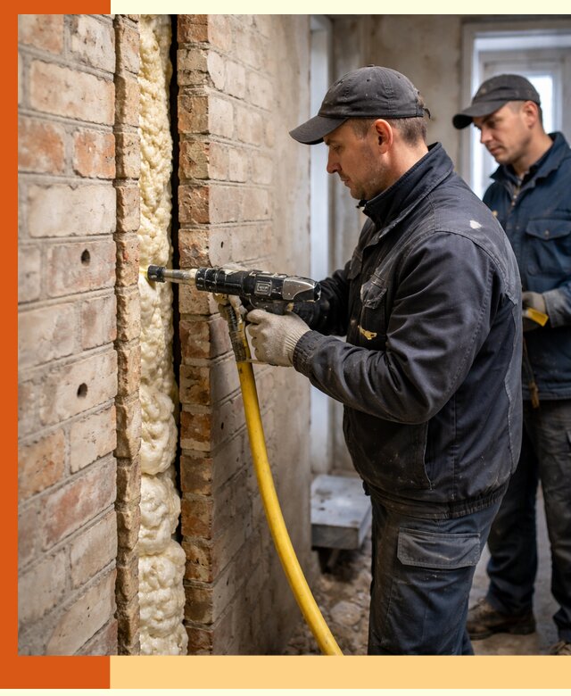 Межстеновое утепление пенополиуретаном в Котельниках