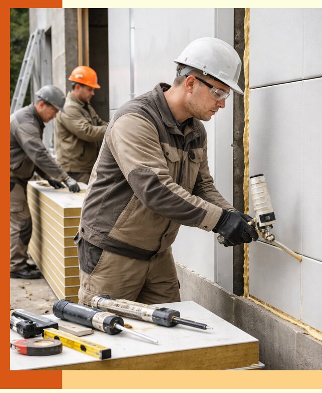 Утепление сэндвич-панелей пенополиуретаном в Котельниках