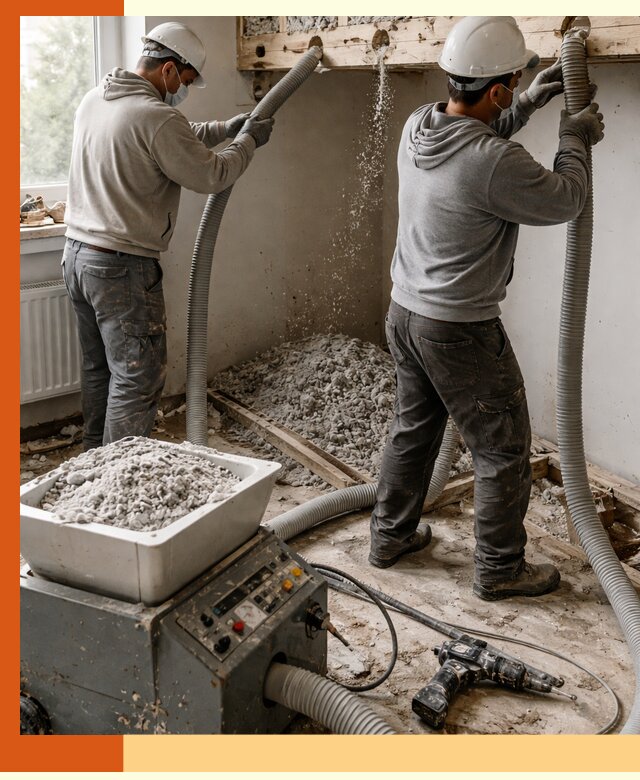 Заполнение пустот перекрытий пеной и наполнителями в Котельниках