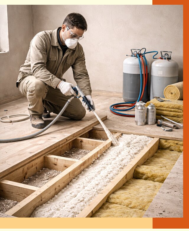 Заполнение полостей межэтажного перекрытия в Котельниках от 4460 руб. | ТепломастерКтн