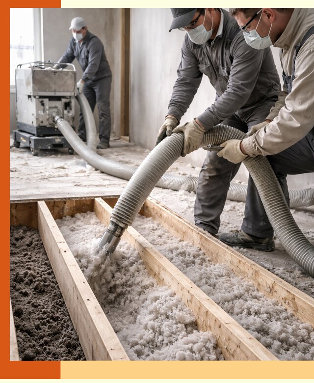 Заполнение полостей межэтажного перекрытия в Котельниках эффективно и герметично