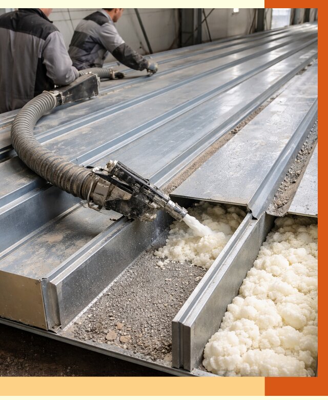 Заполнение пустот кровельных панелей в Котельниках от 7645 руб. под ключ | ТепломастерКтн