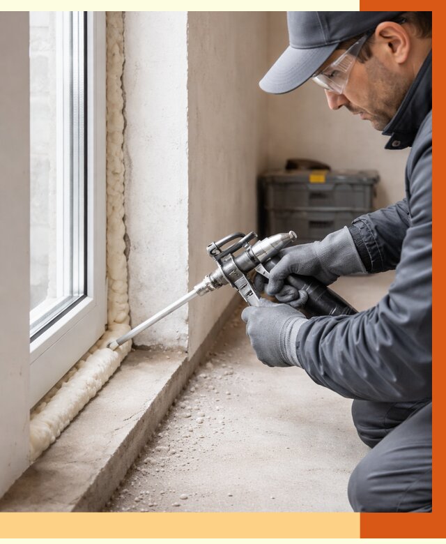 Герметизация стыков ППУ в Котельниках от 1752 руб. за м2 — утепление примыканий под ключ | ТепломастерКтн