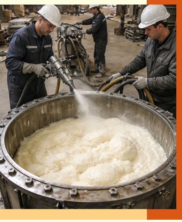 Заливка ППУ в емкости в Котельниках от 7698 руб. — утепление емкости под ключ | ТепломастерКтн