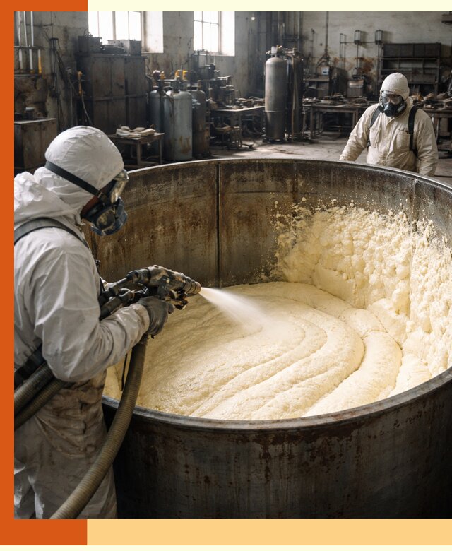 Заливка ппу в емкости с полной изоляцией и герметизацией в Котельниках