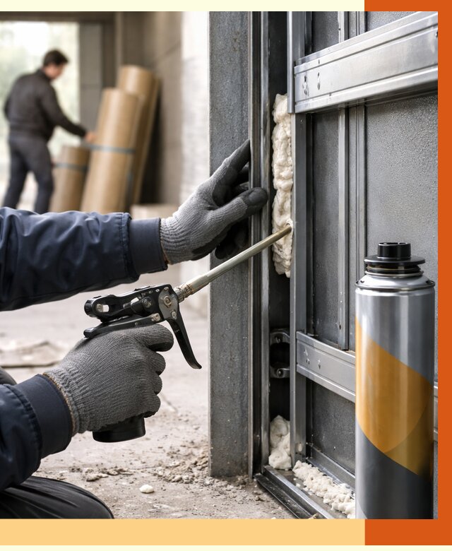 Заполнение пустот ворот в Котельниках от 4778 руб. — заливка ППУ, утепление под ключ | ТепломастерКтн