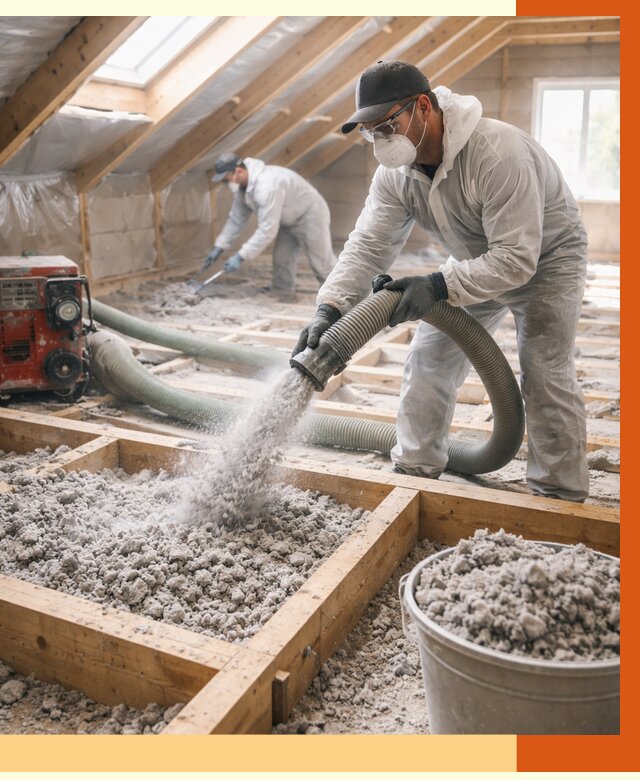 Утепление эковатой в Котельниках от 3132 руб./м2 — монтаж и задувка | ТепломастерКтн