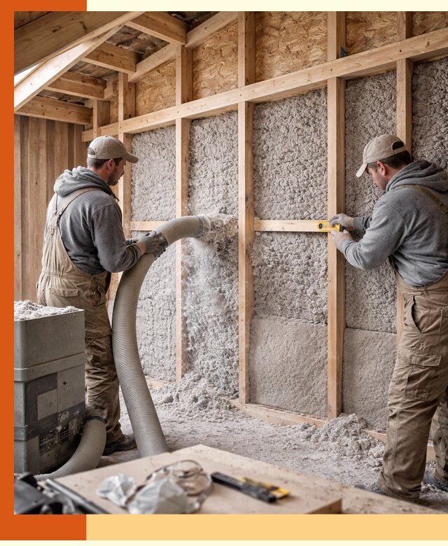 Утепление эковатой стен, потолков и перекрытий в Котельниках