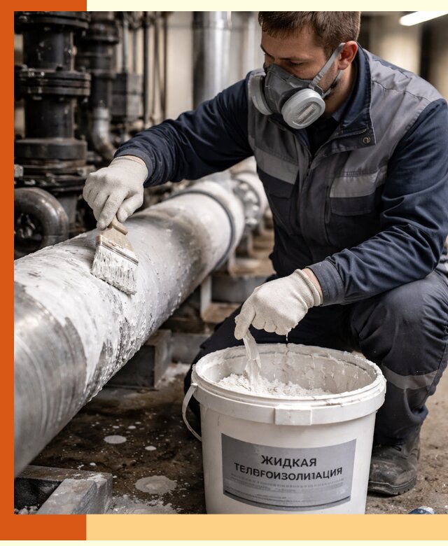 Утепление оборудования жидкой теплоизоляцией в Котельниках
