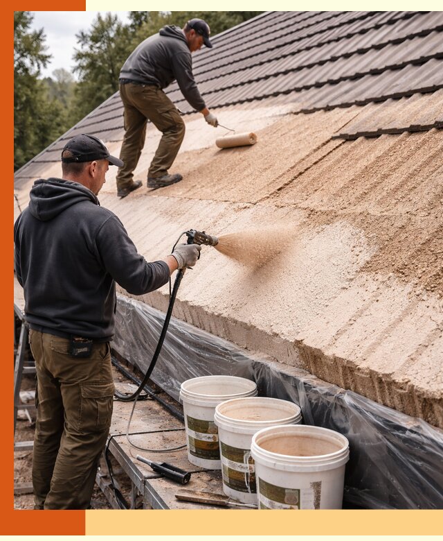 Утепление кровли жидкой пробкой в Котельниках для домов и зданий