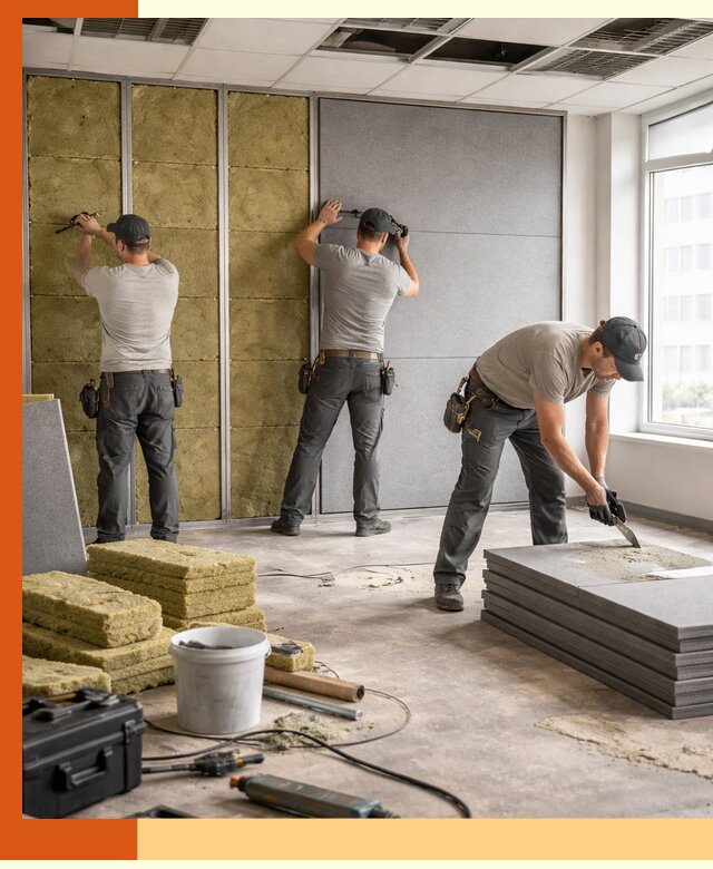 Профессиональная шумоизоляция офисов в Котельниках для комфорта сотрудников