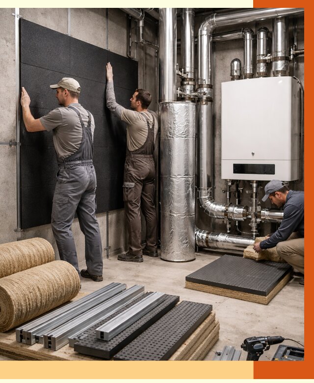 Шумоизоляция котельной в Котельниках от 6902 руб. под ключ | Профессиональная звукоизоляция — ТепломастерКтн