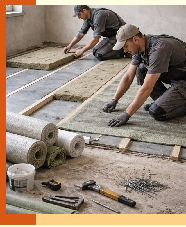 Шумоизоляция пола в Котельниках — профессиональная звукоизоляция помещений