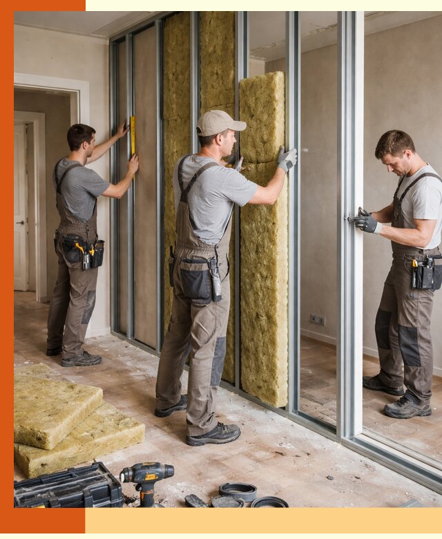 Шумоизоляция межкомнатных перегородок в Котельниках эффективно и надёжно