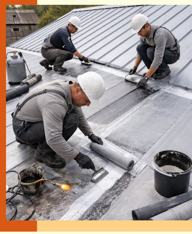 Гидроизоляция металлической кровли с гарантией в Котельниках