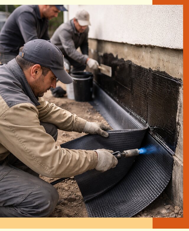 Гидроизоляция цоколя и отмостки в Котельниках от 9025 руб. — ТепломастерКтн