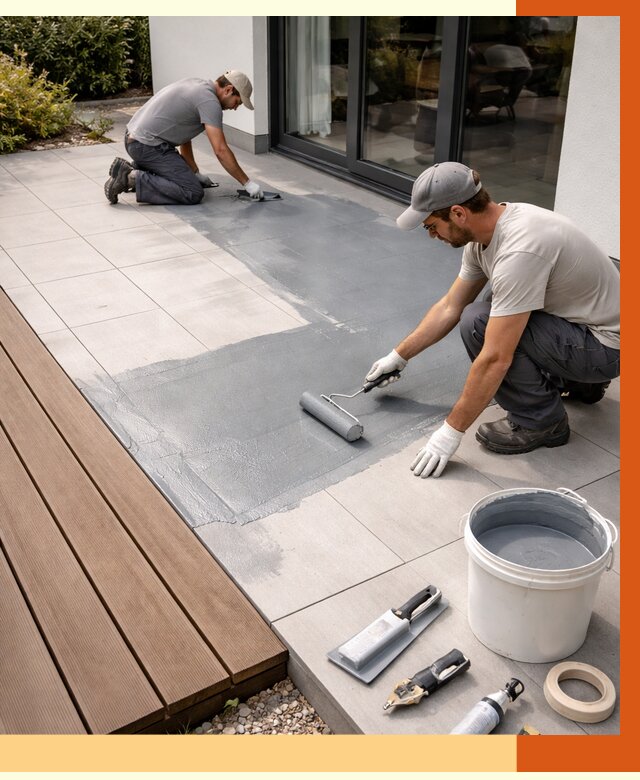 Гидроизоляция террасы в Котельниках под ключ от 7964 руб./м² | ТепломастерКтн