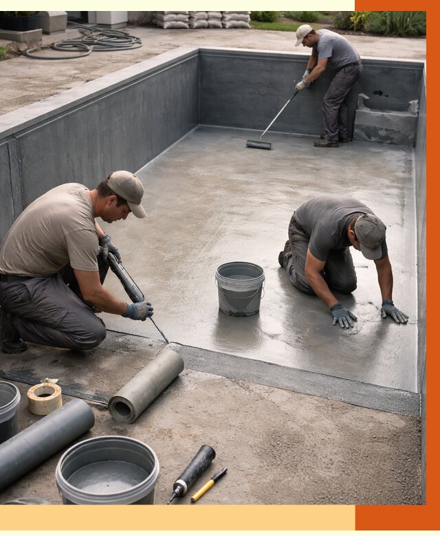 Профессиональная гидроизоляция бассейна в Котельниках от 6902 руб. за м2 | ТепломастерКтн