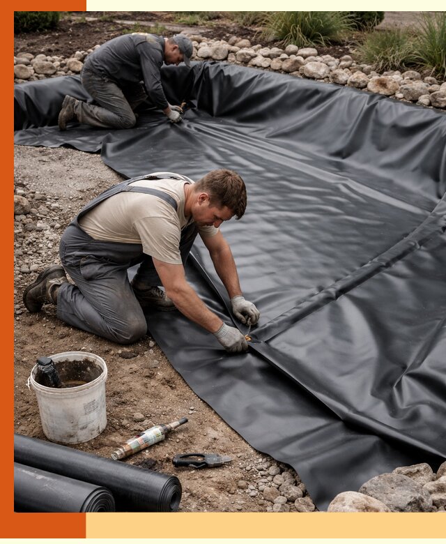 Гидроизоляция пруда в Котельниках: надежная защита и герметизация