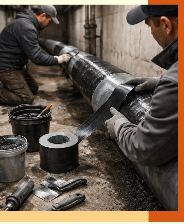 Гидроизоляция труб в Котельниках от 2655 руб. — профессиональная герметизация | ТепломастерКтн