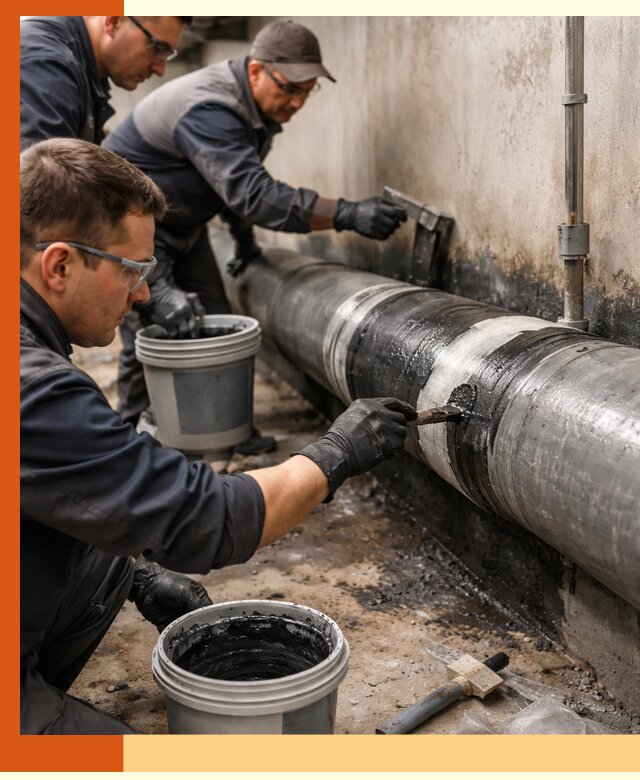 Гидроизоляция труб в Котельниках — защита и герметизация коммуникаций