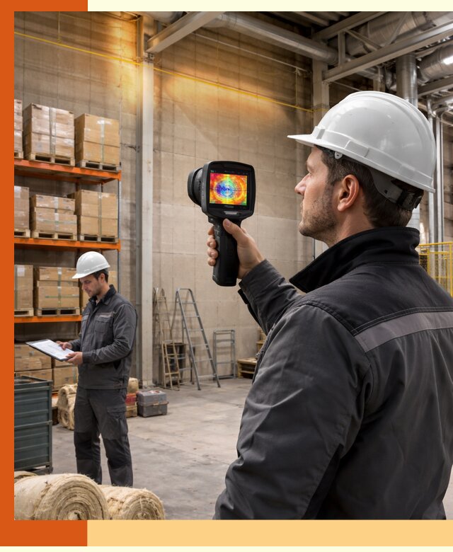 Тепловизионное обследование склада и выявление утечек в Котельниках