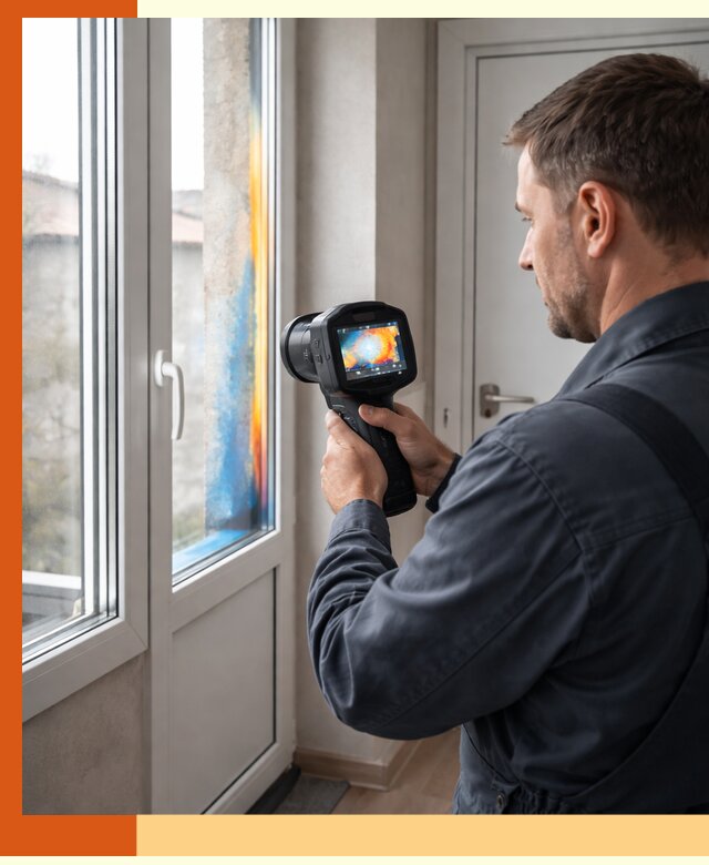 Тепловизионное обследование окон и дверей в Котельниках