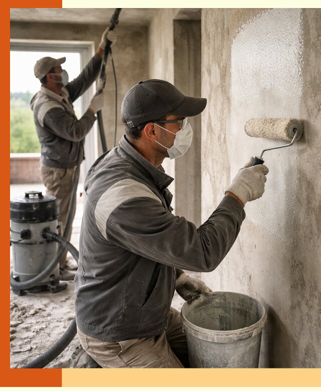 Подготовка поверхности под напыление утеплителя в Котельниках