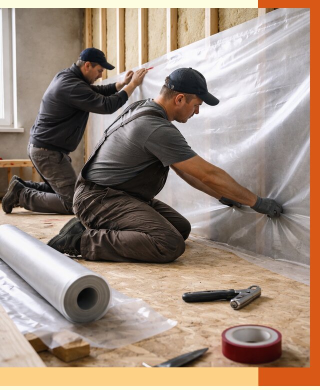 Монтаж пароизоляции в Котельниках от 2655 руб. — установка и укладка под ключ | ТепломастерКтн