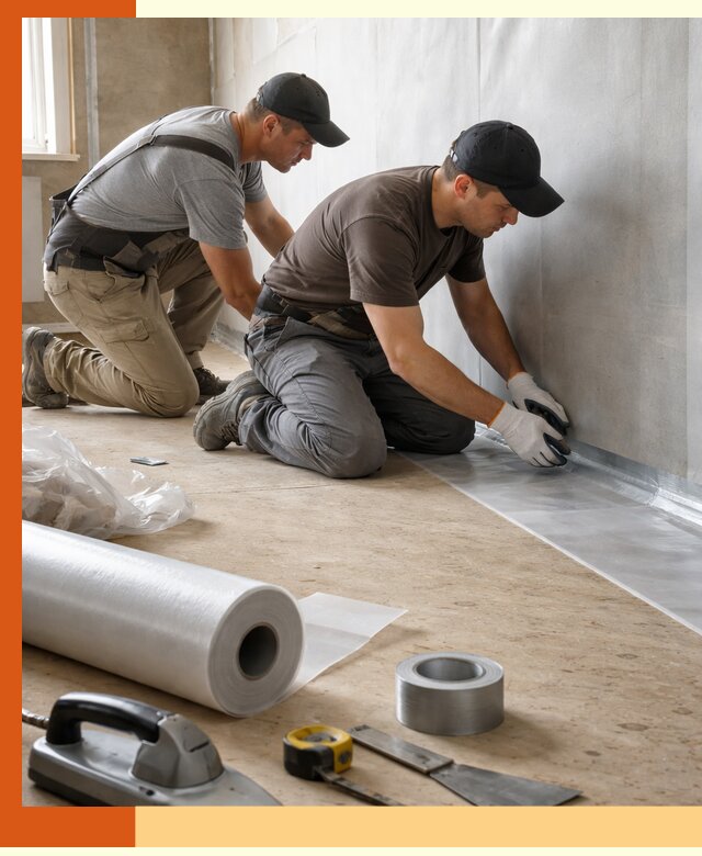 Монтаж пароизоляции для дома и помещений в Котельниках