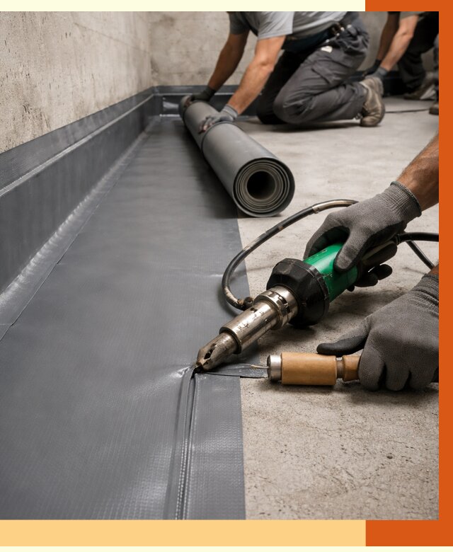 Монтаж гидроизоляционной мембраны в Котельниках от 1056 руб/м2 | ТепломастерКтн