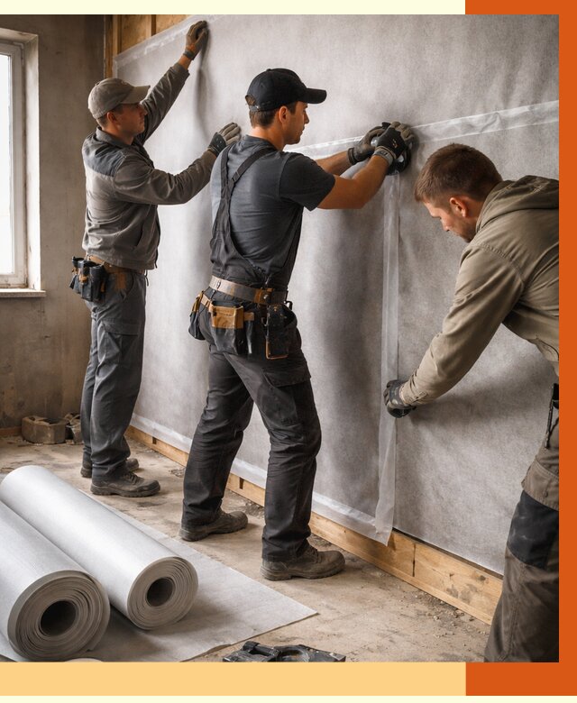 Монтаж ветроизоляции в Котельниках от 4778 руб./м2 — профессионально | ТепломастерКтн