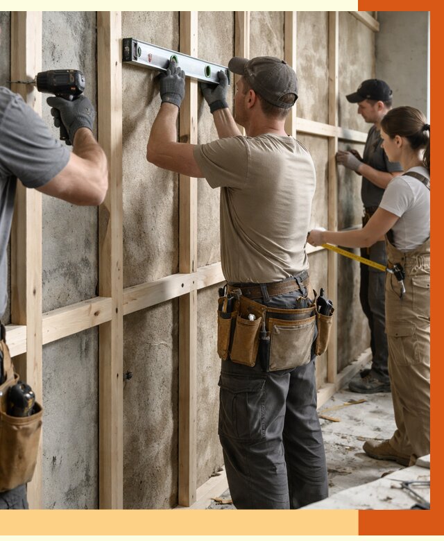 Монтаж обрешетки под утепление в Котельниках от 1221 руб/м² | Заказать у ТепломастерКтн